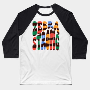 Ehlers-Danlos Syndrome Zebra Strong Retro Multicolor Baseball T-Shirt